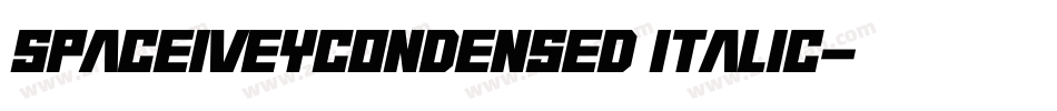 SpaceIveyCondensed Italic字体转换